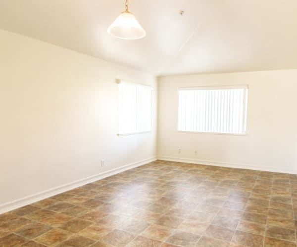 Living room in a home at Chesterton Townhomes in San Diego, California