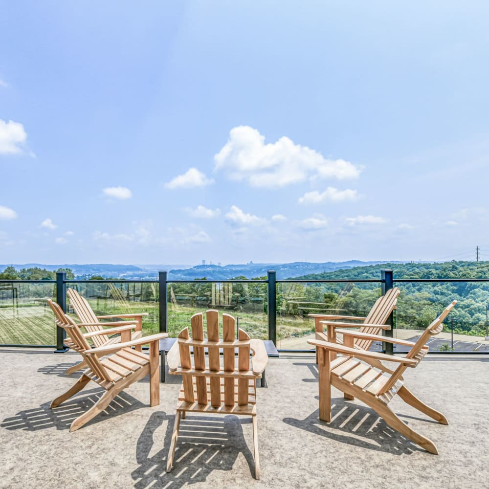 Clubhouse patio with a view at The Regency, McKees Rocks, Pennsylvania