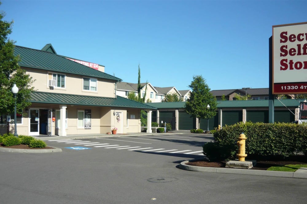Entrance at Everett Secure Self Storage in Everett, Washington.