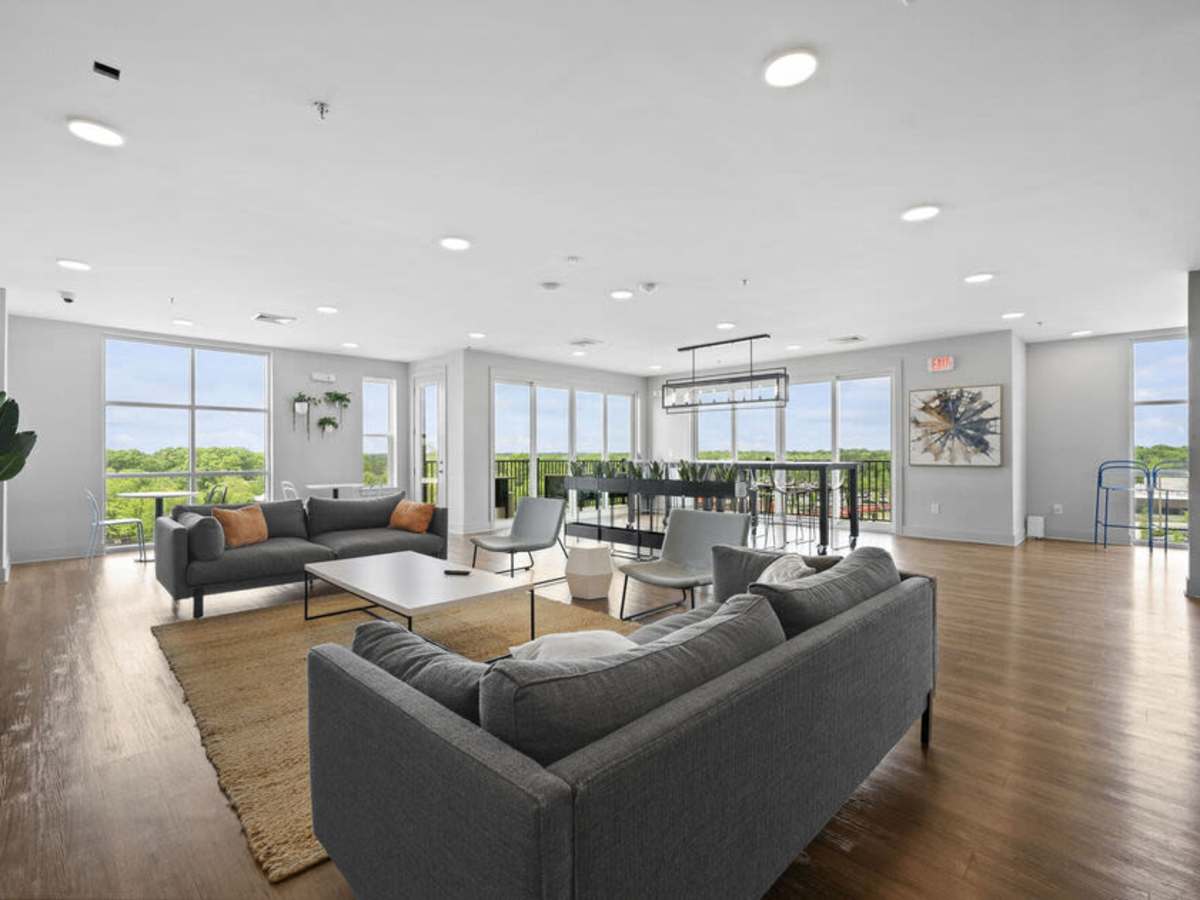 Clubhouse with lots of seating area at The Rise at Regency in Henrico, Virginia