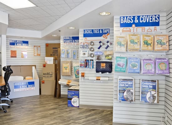 Clean front office at A-1 Self Storage in San Jose, California