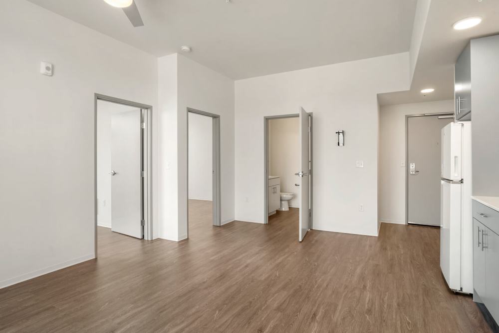 Spacious apartment living room at Koz on State in Salem, Oregon