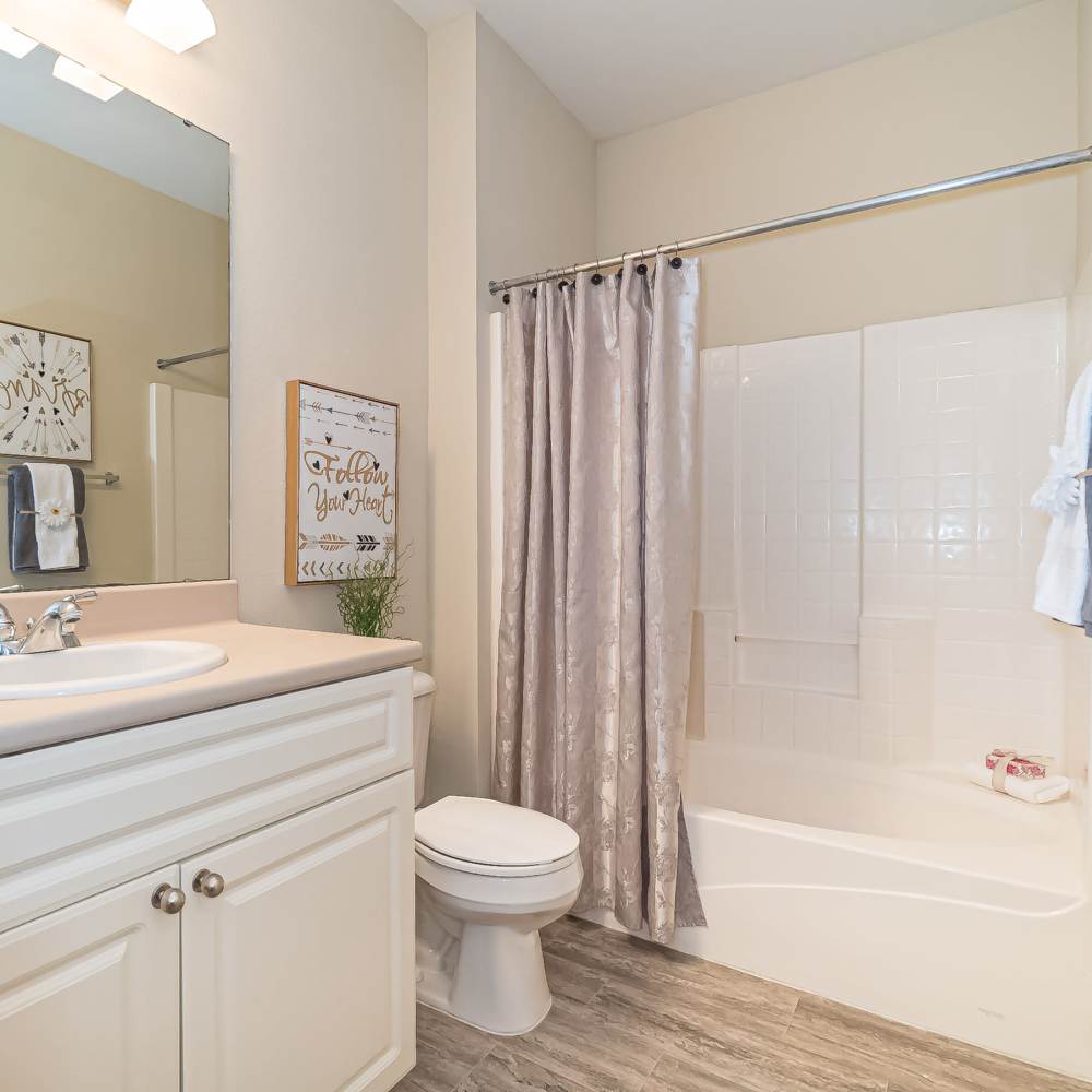 Bathroom with tub at The Boulders At Katy Trail in Saint Charles. MO