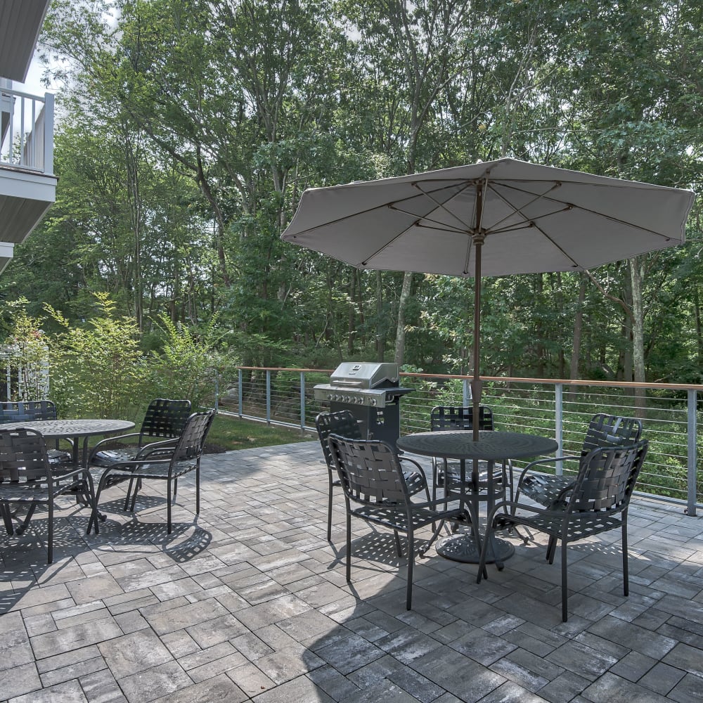 Patio with barbeque at 60 Mansfield Road, New London, Connecticut