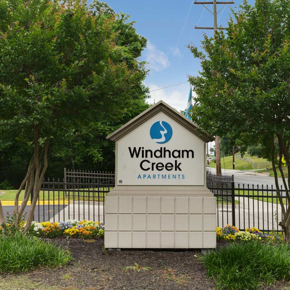 Sign board at Windham Creek in Suitland-Silver Hill, Maryland
