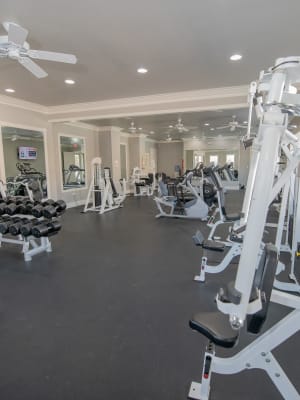 Fitness center at Lexington Park Apartment Homes in North Little Rock, Arkansas