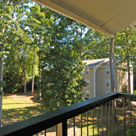 View from balcony at Greens at Schumaker Pond apartment