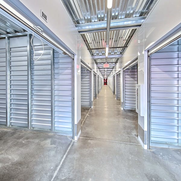 Climate controlled indoor storage units at StorQuest Self Storage in Golf, Florida