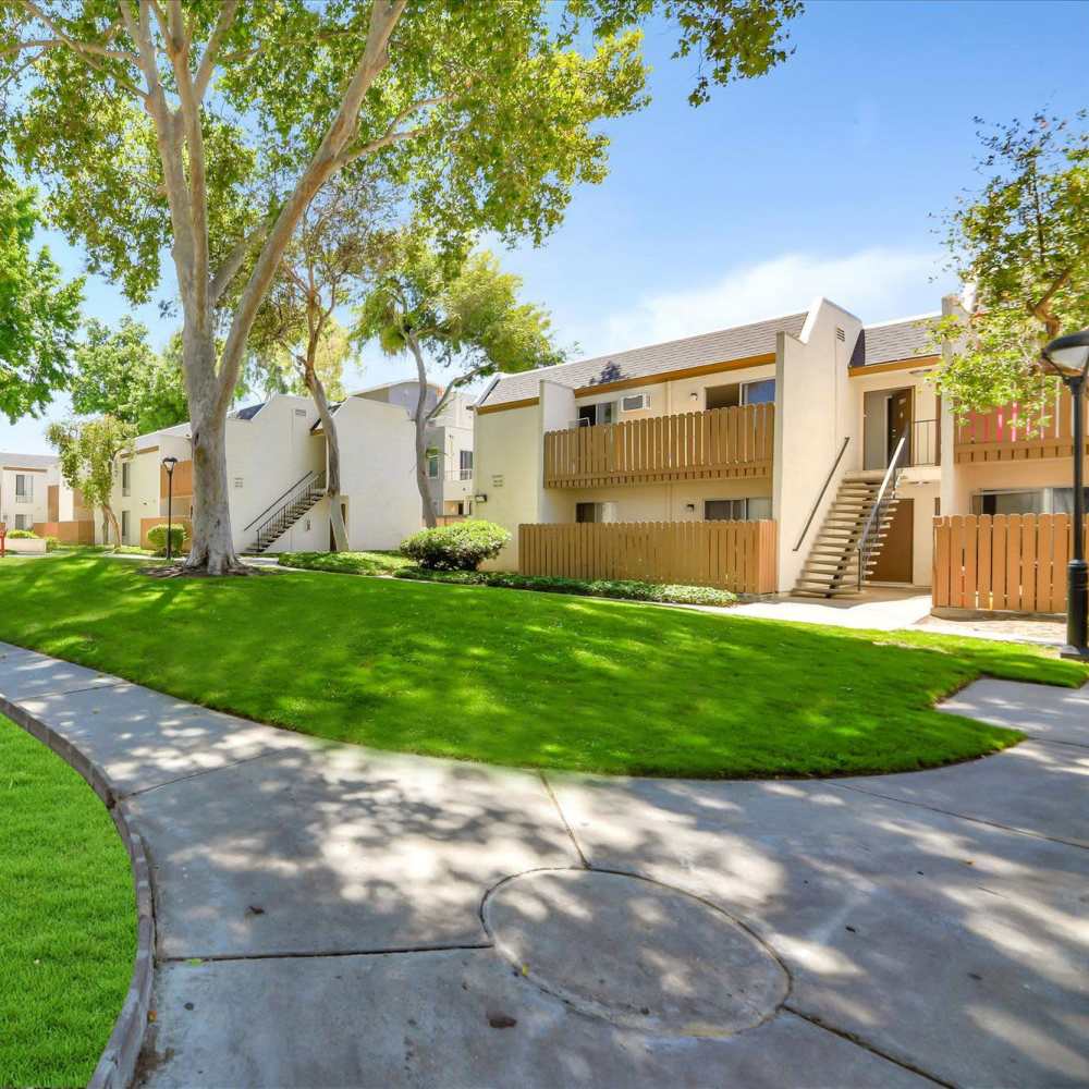 Exterior view of a community apartments at Lawrence Road Apartments in Santa Clara, California,