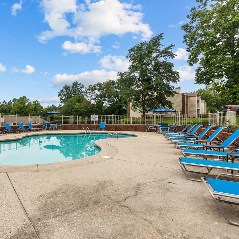 Relaxing pool at Cannongate Apartments in Vicksburg, Mississippi