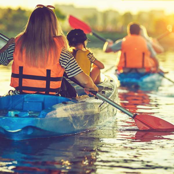 Residents explore the neighborhood around East National Flats in Milwaukee, Wisconsin