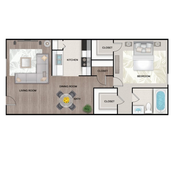 A2 floor plan brochure at The Leonne in Metairie, Louisiana