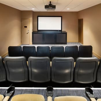 Private cinema at Metropolitan Towers in Vancouver, British Columbia