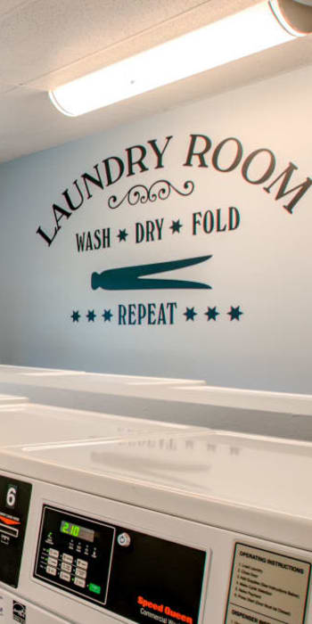 Laundry room at Brookview Manor Apartments in Stratford, New Jersey