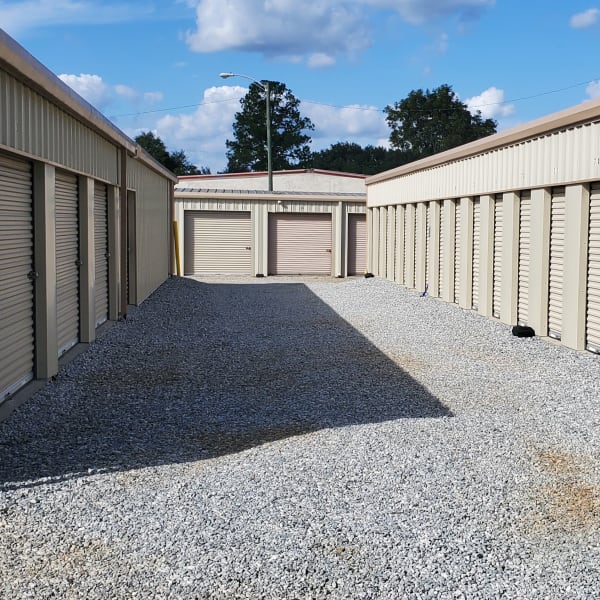 Outdoor storage units at StayLock Storage in Albany, Georgia