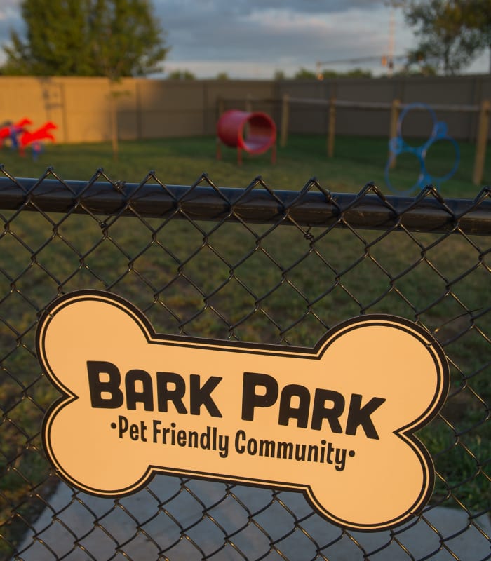 Dog park at Portofino Apartments in Wichita, Kansas