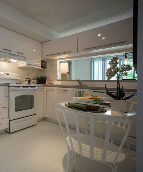 Eat-in kitchen at Briar Cove Terrace Apartments in Ann Arbor, Michigan