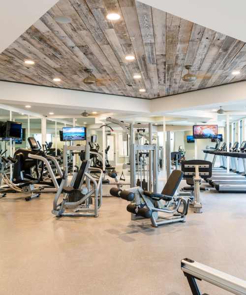 Fitness center with treadmills at The Heyward in Charleston, South Carolina