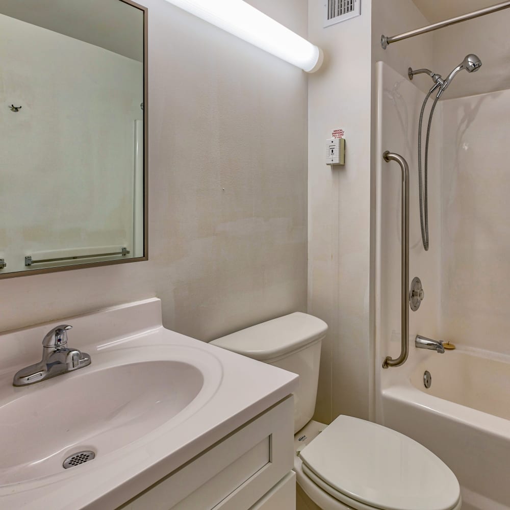 Bathroom with a vanity and tub/shower combination at The Springs in La Mesa, California