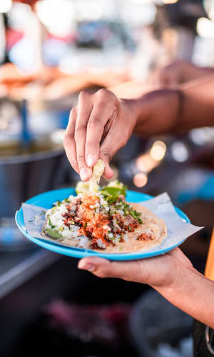 Tacos at a restaurant near Pecan Ridge in Midlothian, Texas