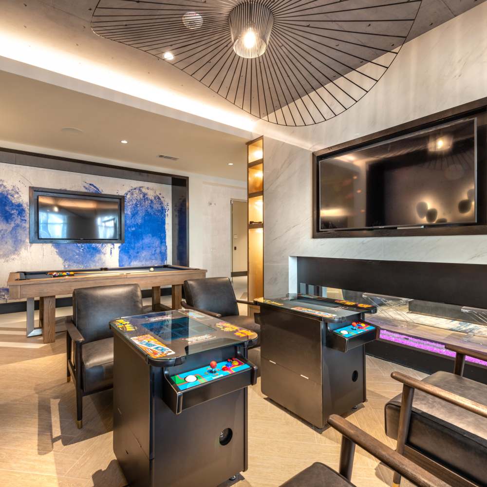 Game room at Cornell Midtown in Dallas, Texas