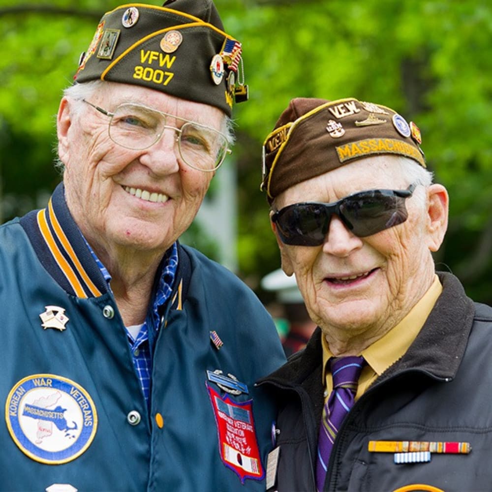 Veteran residents at Fox Hollow Independent and Assisted Living in Bend, Oregon