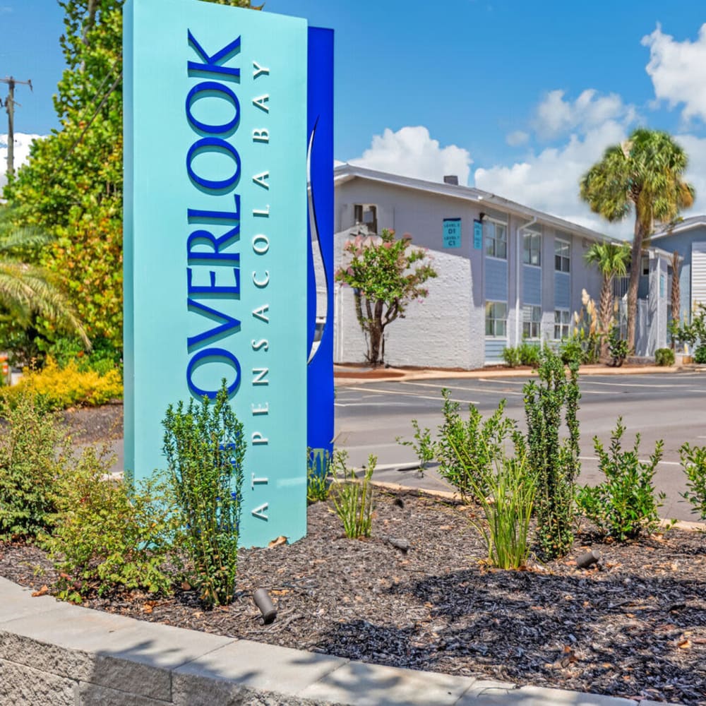 Signage at The Overlook at Pensacola Bay in Pensacola, Florida