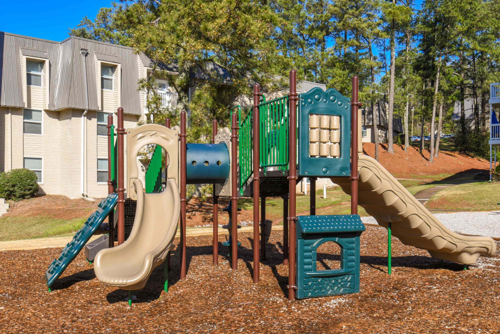 Playground with barkchips at Valley Station Apartment Homes in Birmingham, Alabama