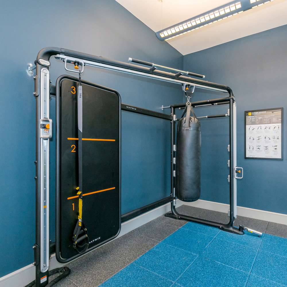 Fitness center at NOVU New Forest in Houston, Texas