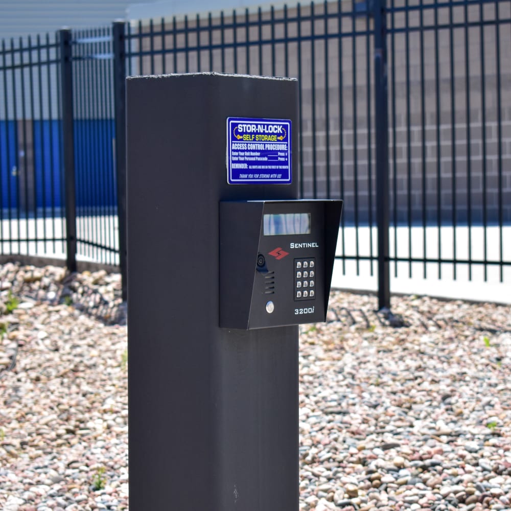 Keypad entry at STOR-N-LOCK Self Storage in Colorado Springs, Colorado