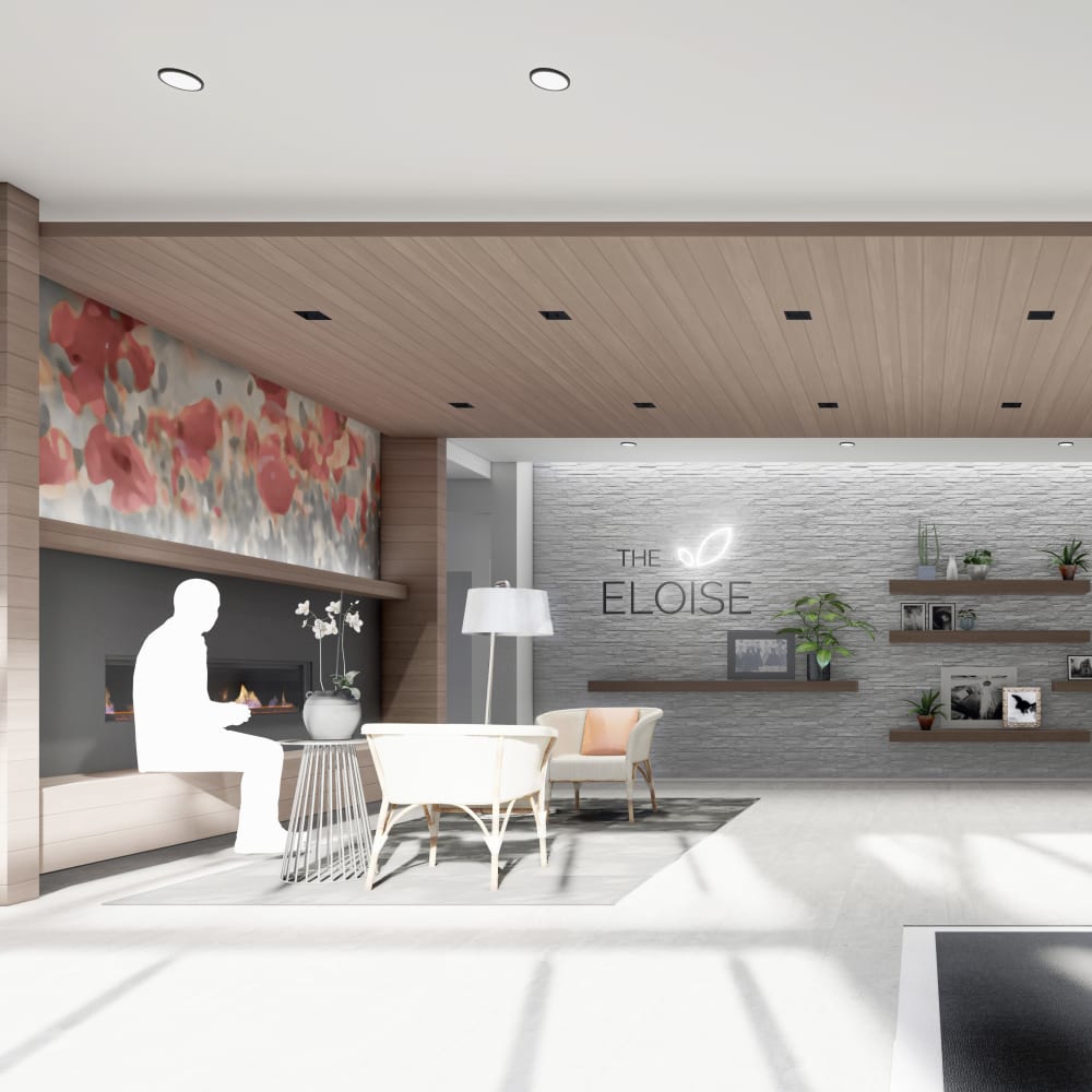 rendering at Lobby at The Eloise at Wirth on the Woods in Minneapolis, Minnesota