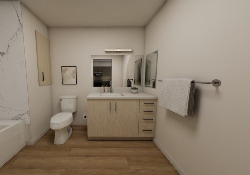 Bathroom with sink at The Colton in Redwood City, California
