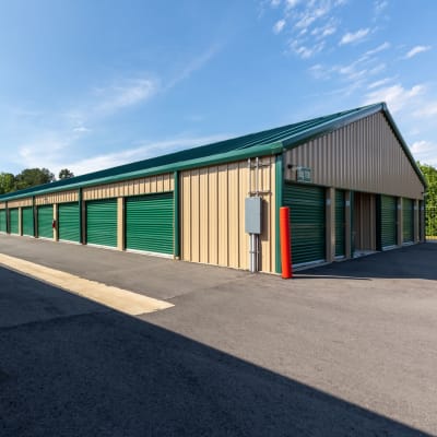 outdoor units with green rollup at Highway 10 Storage in Little Rock, Arkansas