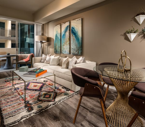 Living room with sliding glass door at Berkshire K2LA