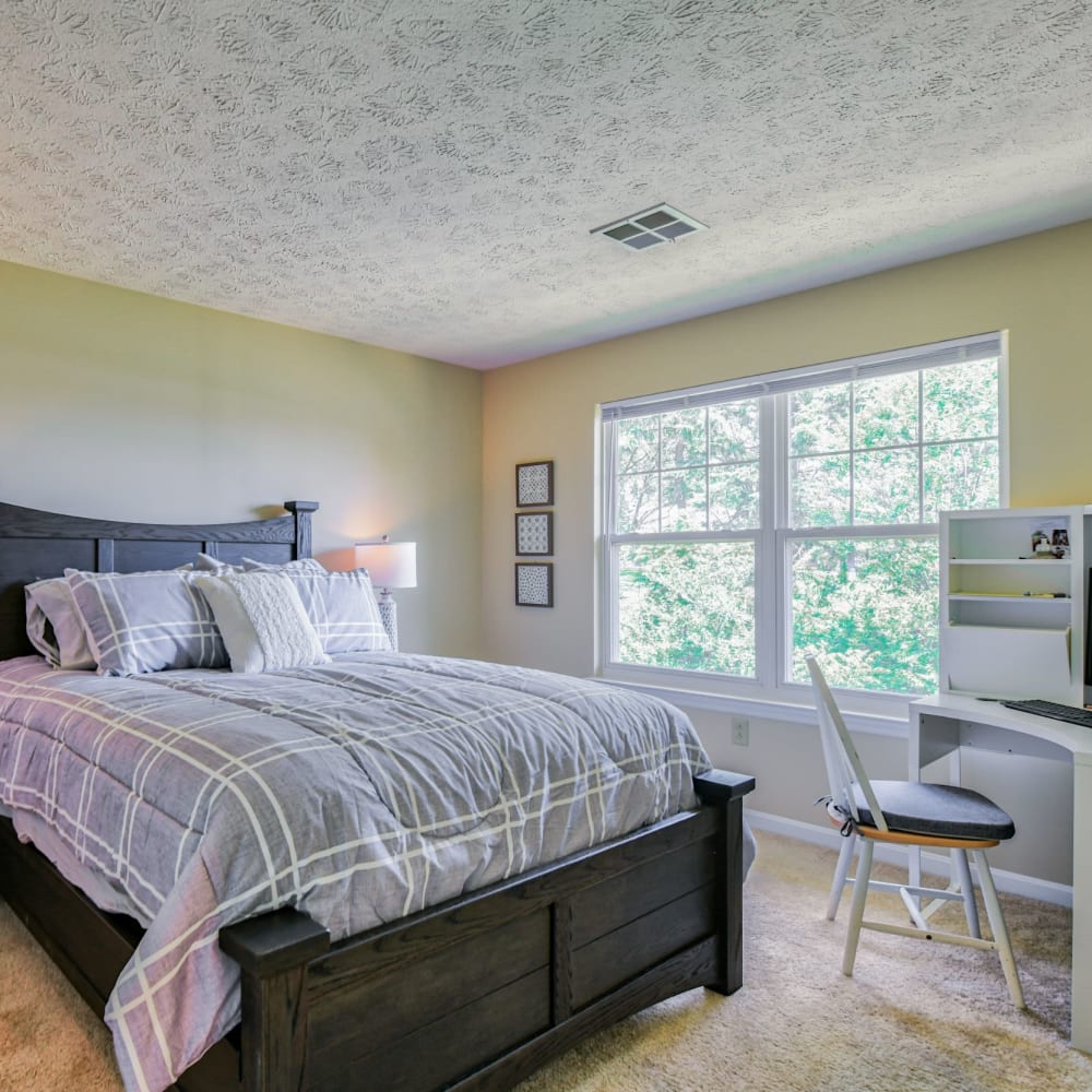 A bedroom with a large window and natural light at Parkside Estates, Canonsburg, Pennsylvania