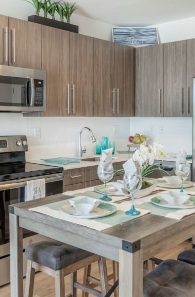 Sleek kitchen at 275 Fontaine Parc in Miami, Florida