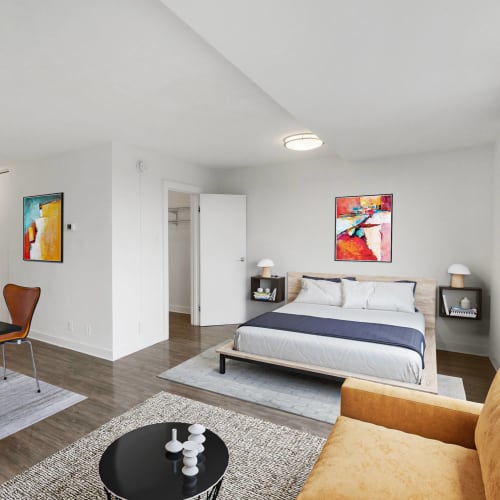 Bedroom at Stratford at Southern Towers in Alexandria, Virginia