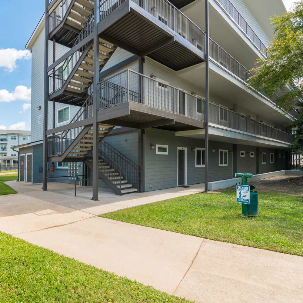 Beautifully designed courtyard view of the apartments at Regency Gardens in Bryan, Texas