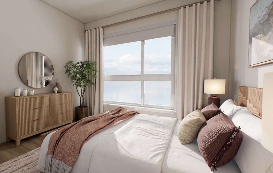 Virtual image of second bedroom at The Colton in Redwood City, California