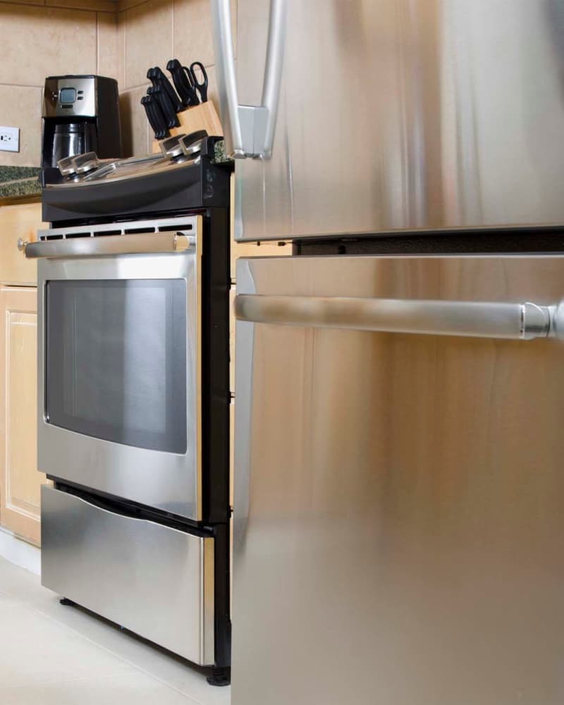 Stainless-steel appliances at Canyon Townhomes in Phoenix, Arizona