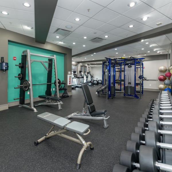 Fitness center at The Encore, Alexandria, Virginia