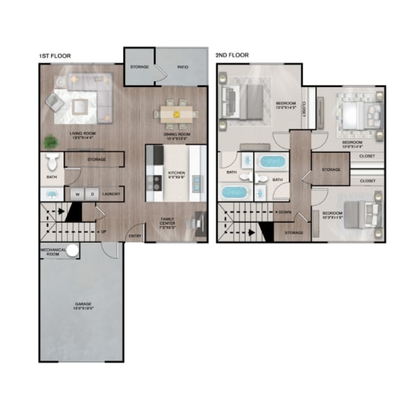 Queen floor plan brochure at Estates at Palm Bay in Fort Walton Beach, Florida