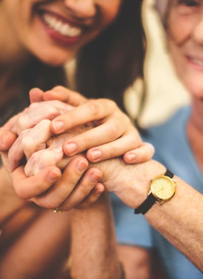 Womans holding hands at The Retreat at Carolina Bay in Hartsville, South Carolina