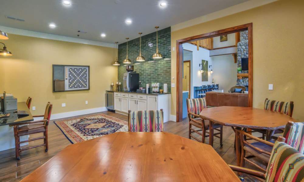 Clubroom with coffee bar at Avonlea Tributary in Lithia Springs, Georgia