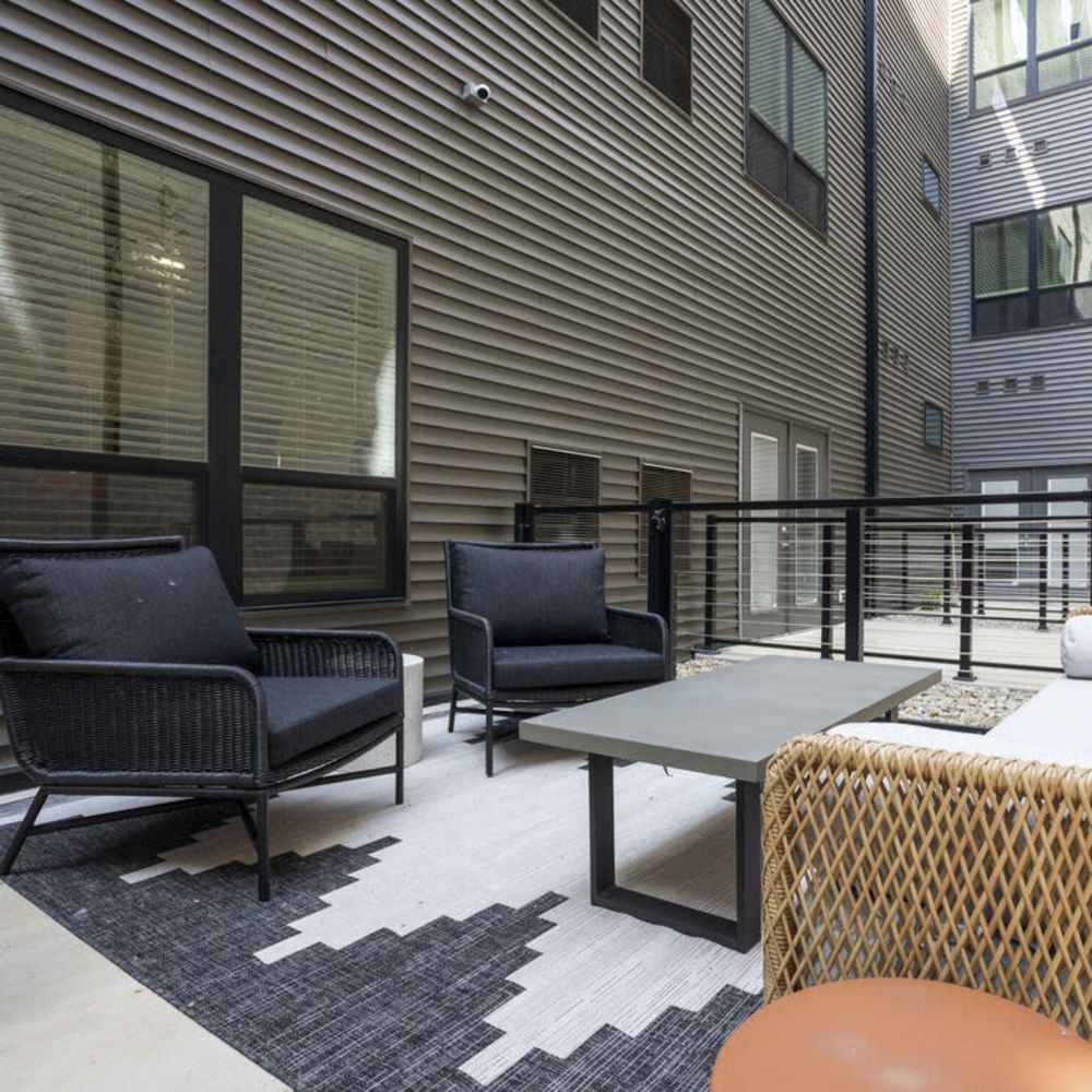 Exterior seating area at The Sutton in , Ohio