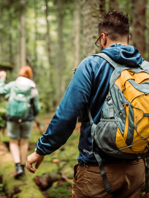 Residents out for a hike near The Mallory in Raleigh, North Carolina