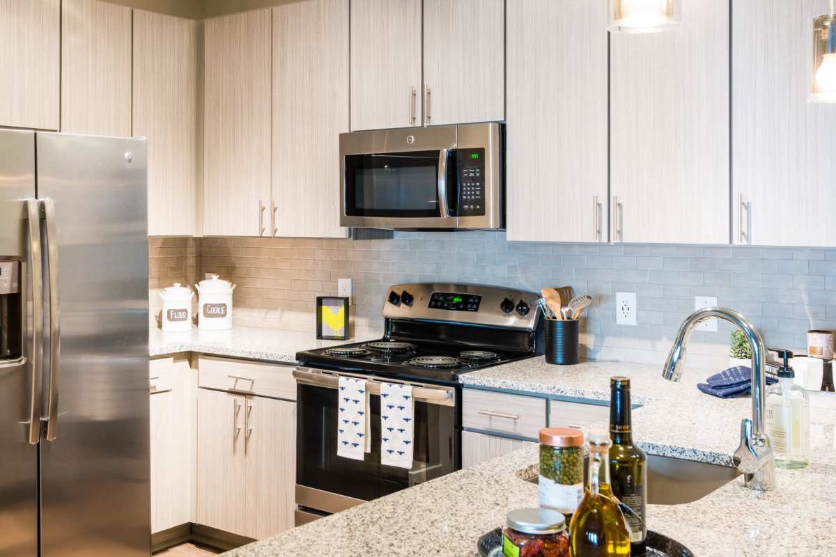 Stainless-steel appliances at The Heyward in Charleston, South Carolina
