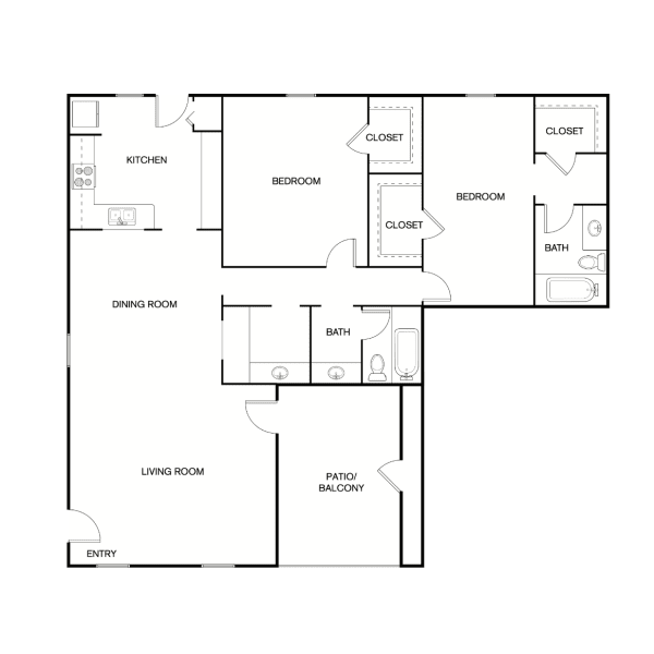 B3 floor plan brochure at The Rylan in Metairie, Louisiana