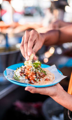 Tacos at a restaurant near Woodland Park in Arlington, Texas