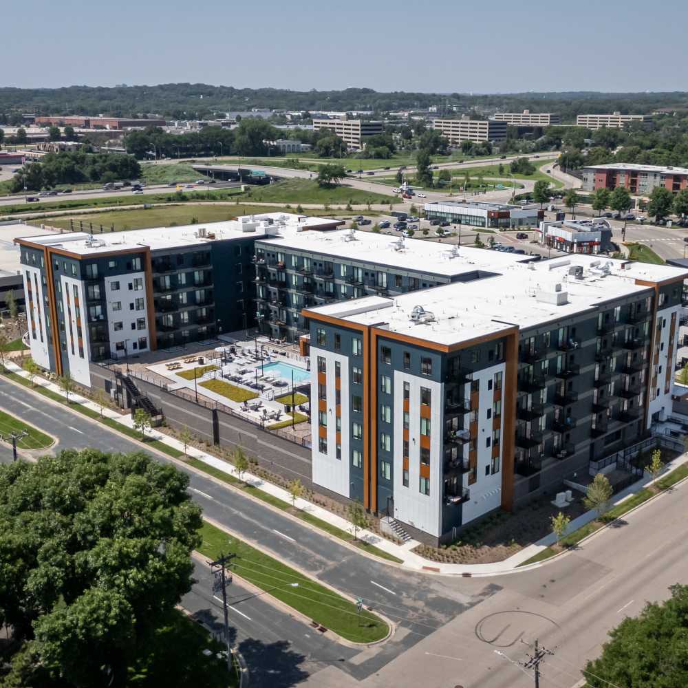 Neighborhood view at Oaks Pentagon Village in Edina, Minnesota